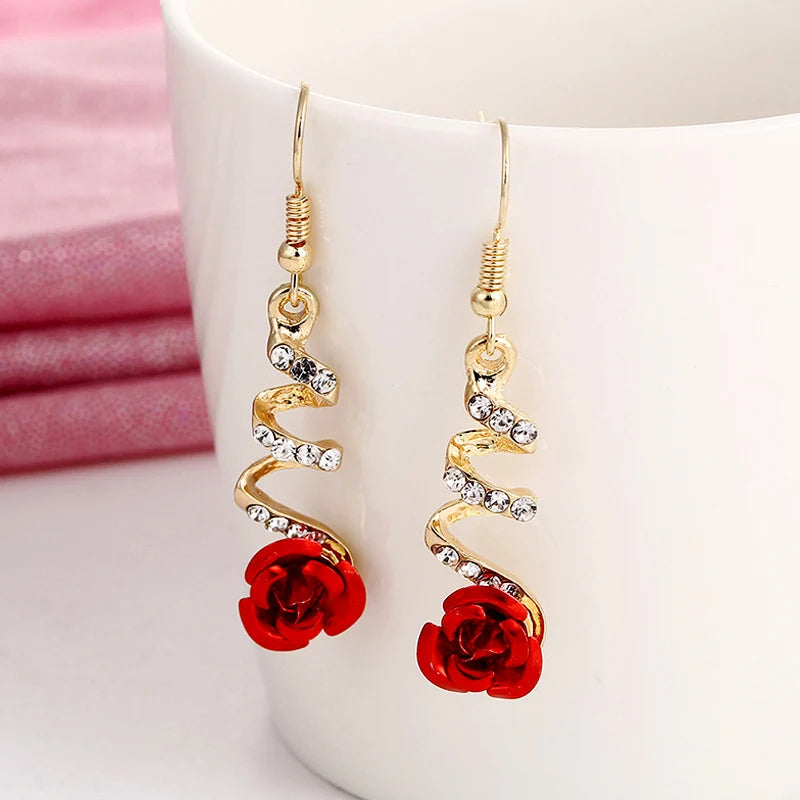 New Korean Flower Asymmetrical Dangle Earrings for Women Long Tassel Butterfly Imitation Pearl Cat Drop Earring Party Jewelry
