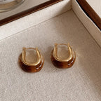 Zircon Maple Leaf Pendant Earring