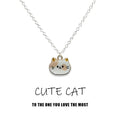 New Creative Cute Cartoon Cat Pendant Necklace For Women Multi Color Kitten Metal Chain Choker Couple Friendship Party Jewelry