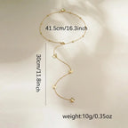 New Butterfly Back Drop Chain Necklace For Women Elegant Long Backless Tassel Necklace Wedding Beach Party Vacation Jewelry