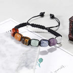Charm Imitation Natural Stone Beaded Bracelet for Women Men Tiger Eye Beads Adjustable Bracelets Couple Friendship Party Jewelry
