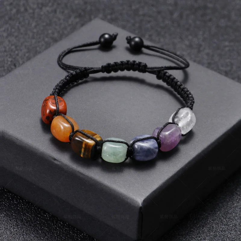 Charm Imitation Natural Stone Beaded Bracelet for Women Men Tiger Eye Beads Adjustable Bracelets Couple Friendship Party Jewelry